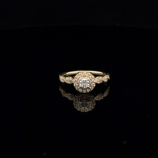 Natural Diamond - 10KY - Halo Twist - 53084