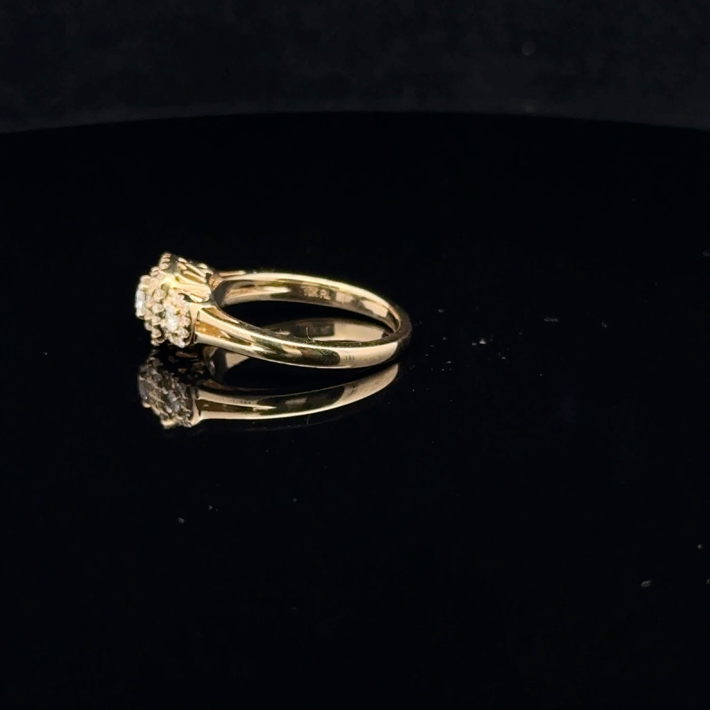 0.50ctw 0.20ct G/SI2 #7 PPF Halo - 10KY - Natural Diamond - 53085
