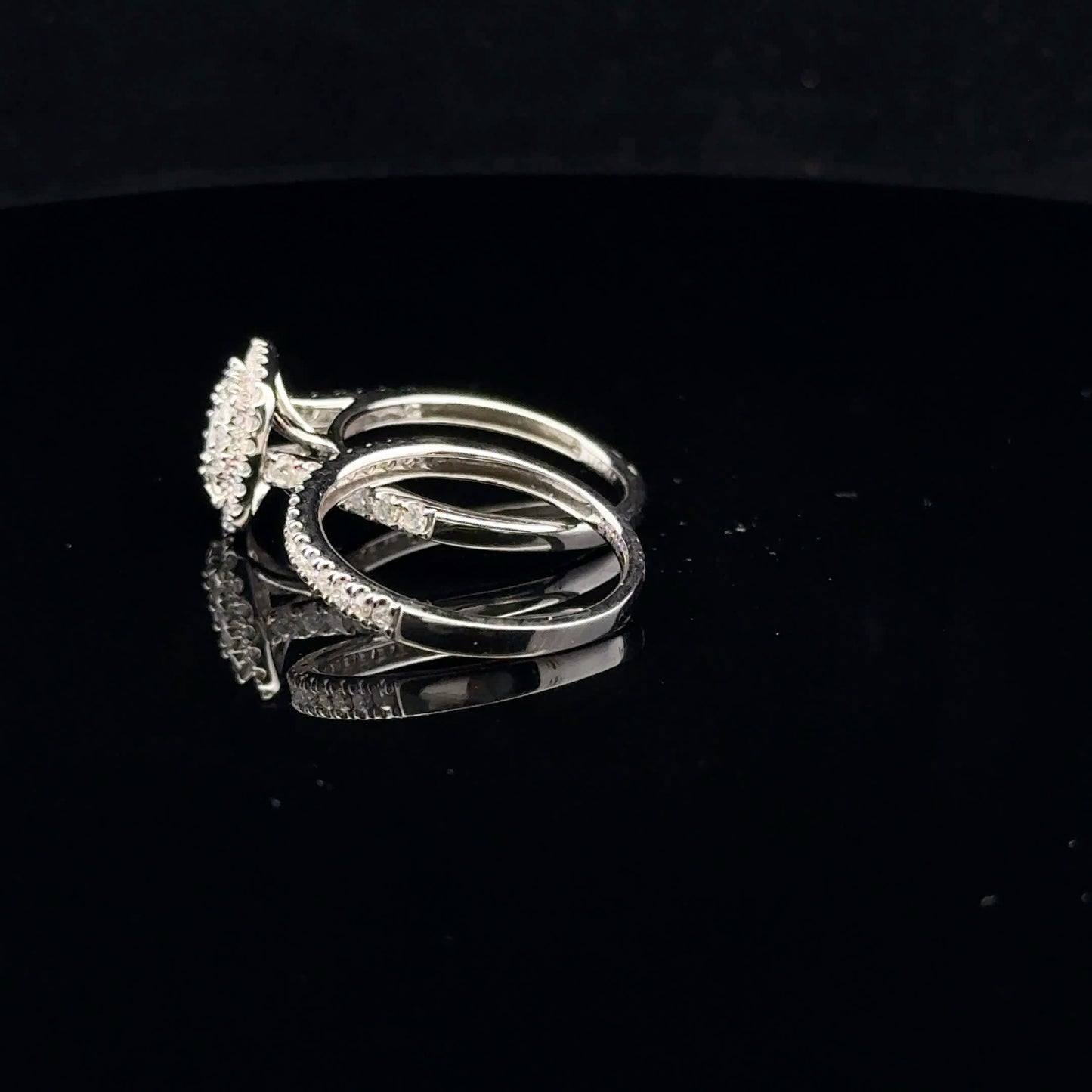 1ctw 0.20ct H/SI2 #7 Square Bridal Set - 10KW - Natural Diamond - 53086