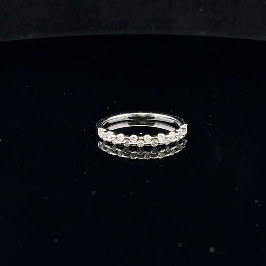0.25ctw H/SI2 #6.75 Two Row band - 10KW - Natural Diamond - 53091
