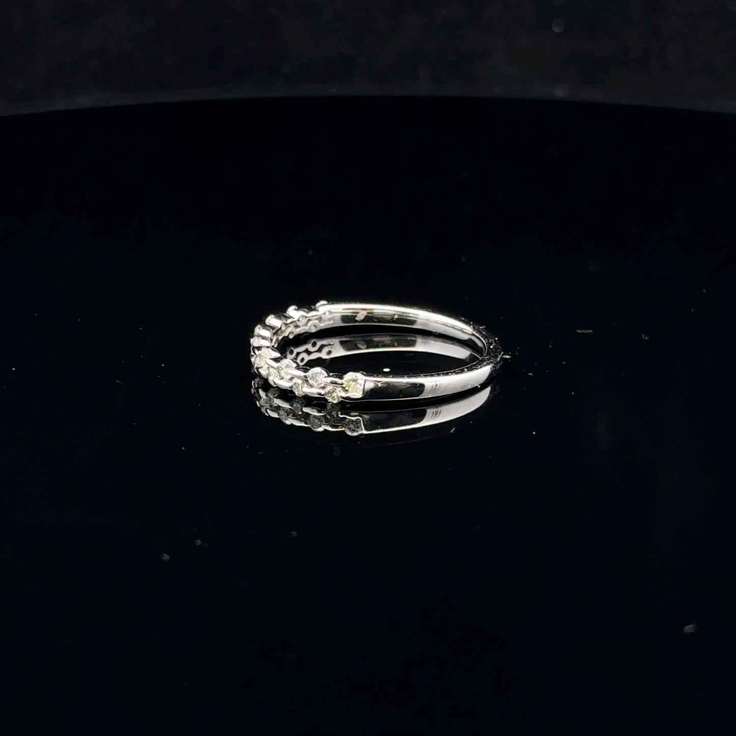0.25ctw H/SI2 #6.75 Two Row band - 10KW - Natural Diamond - 53091