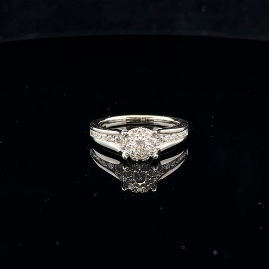 0.45ctw 0.20ct G/SI2 #7 Four Prong Bridal - 14KW - Natural Diamond - 53092