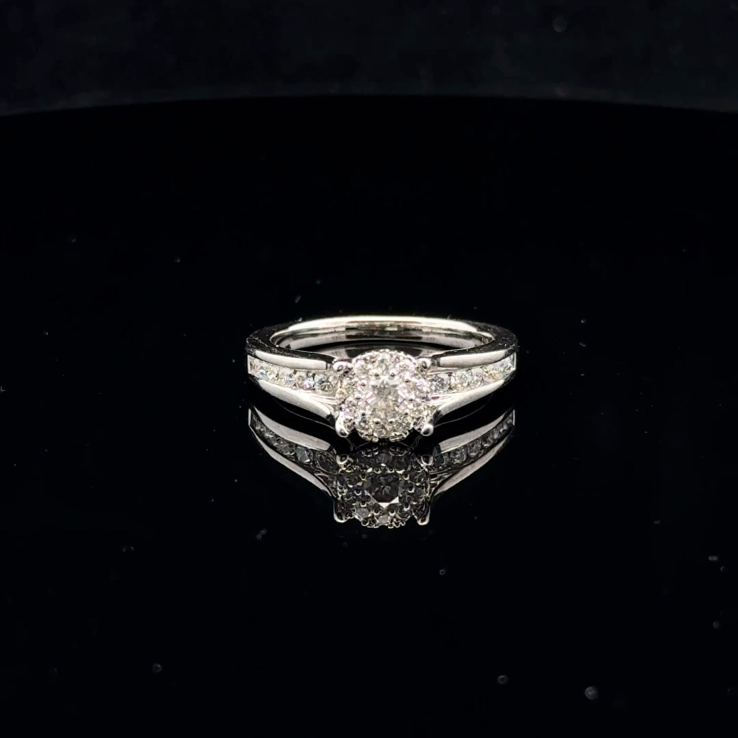 0.45ctw 0.20ct G/SI2 #7 Four Prong Bridal - 14KW - Natural Diamond - 53092