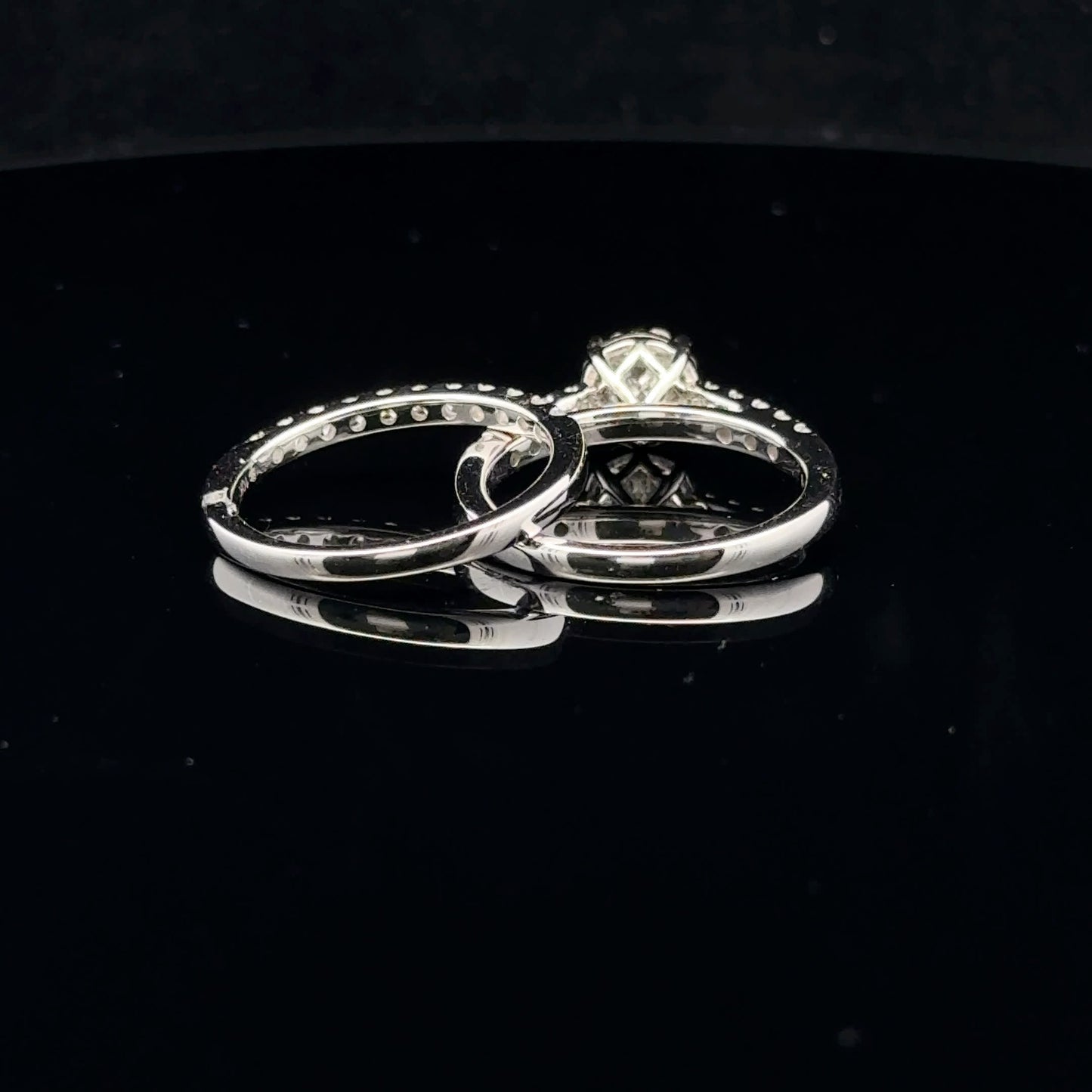 1ctw 0.20ct F/SI2 #6.75 Bridal Set - 10KW - Natural Diamond - 53094