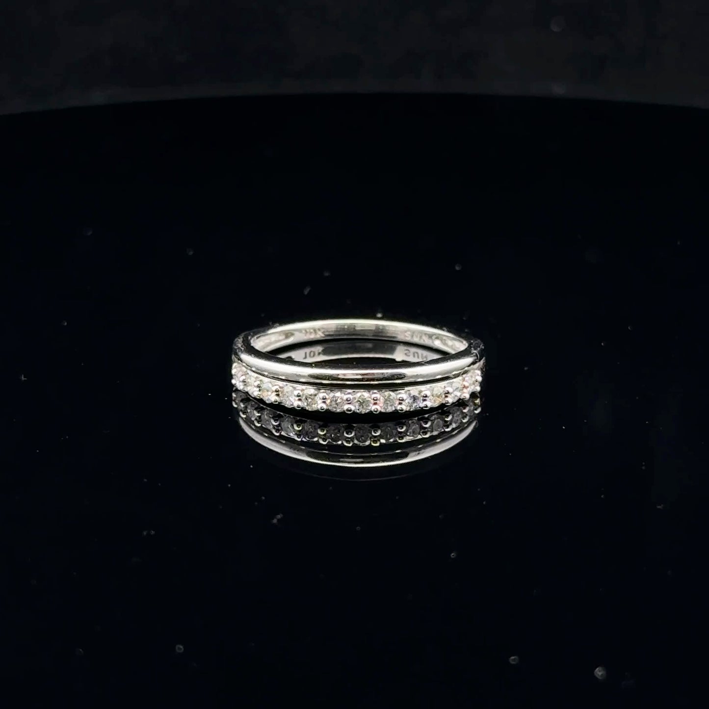 0.20ctw H/I1 #7 Two Row Band - 10KW - Natural Diamond - 53103