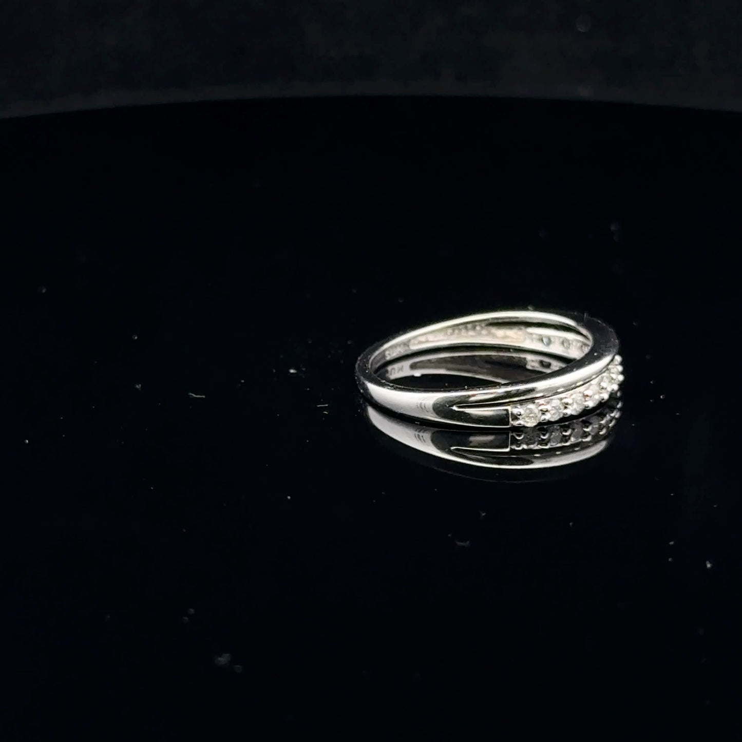 0.20ctw H/I1 #7 Two Row Band - 10KW - Natural Diamond - 53103