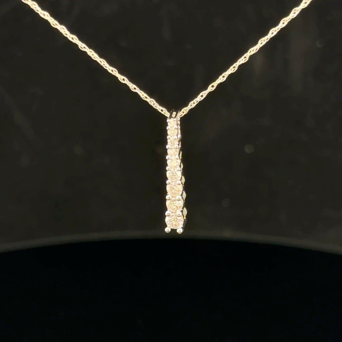 0.25ctw G/SI2 Nine Stone Drop - 10KW - Natural Diamond - 53110