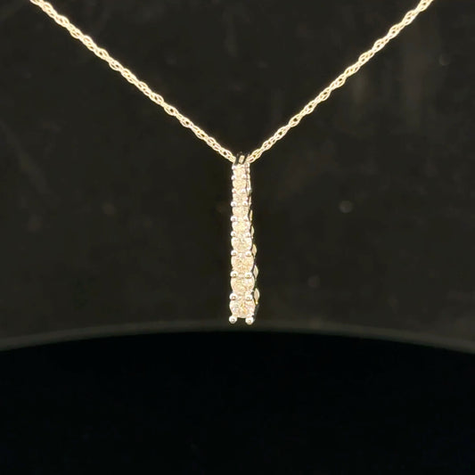 0.25ctw G/SI2 Nine Stone Drop - 10KW - Natural Diamond - 53110