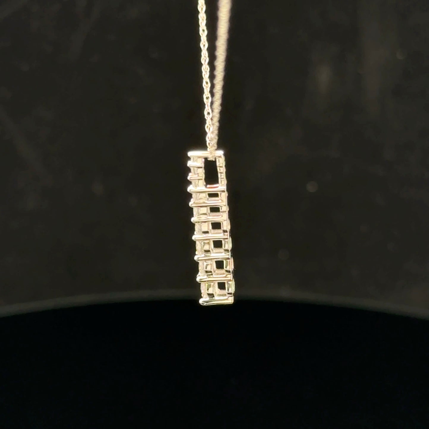 0.25ctw G/SI2 Nine Stone Drop - 10KW - Natural Diamond - 53110