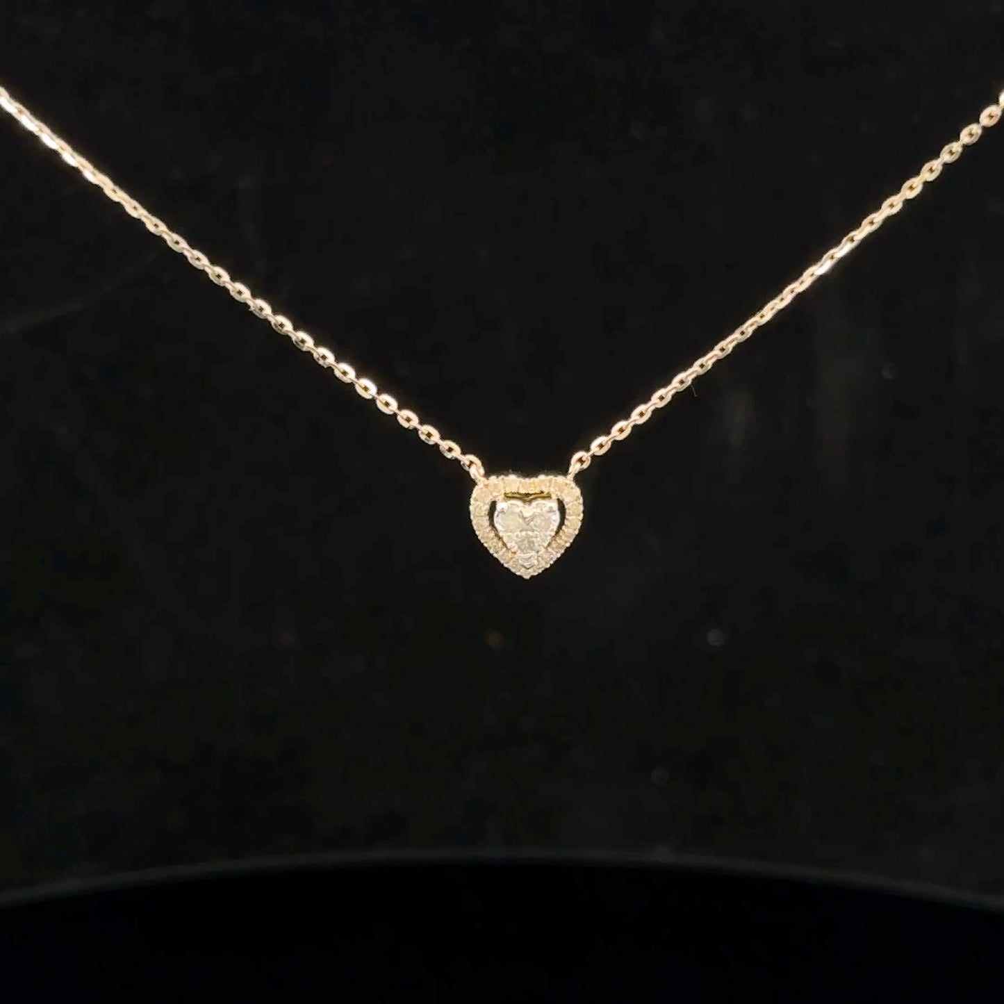 0.11ctw H/I1 Heart Halo - 10KY - Natural Diamond - 53112