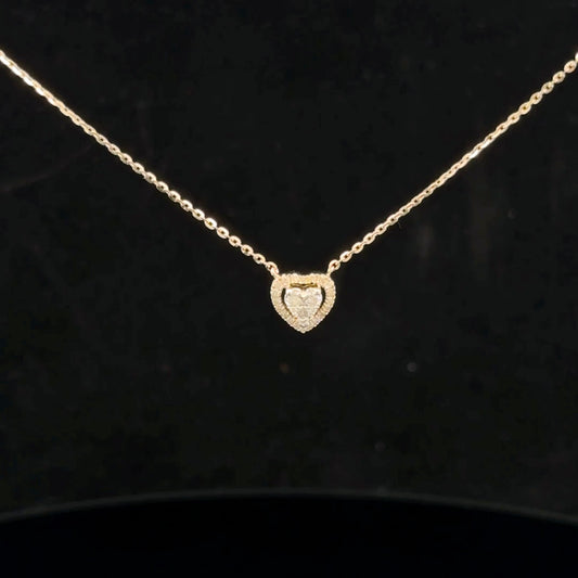 0.11ctw H/I1 Heart Halo - 10KY - Natural Diamond - 53112