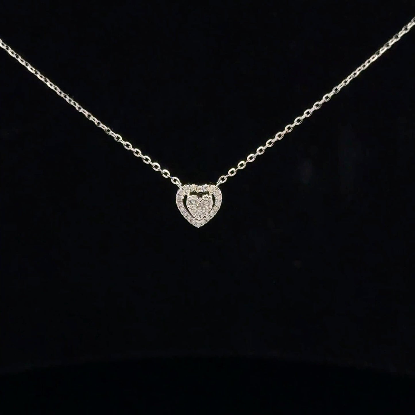 0.11ctw H/I1 Heart Halo - 10KW - Natural Diamond - 53113