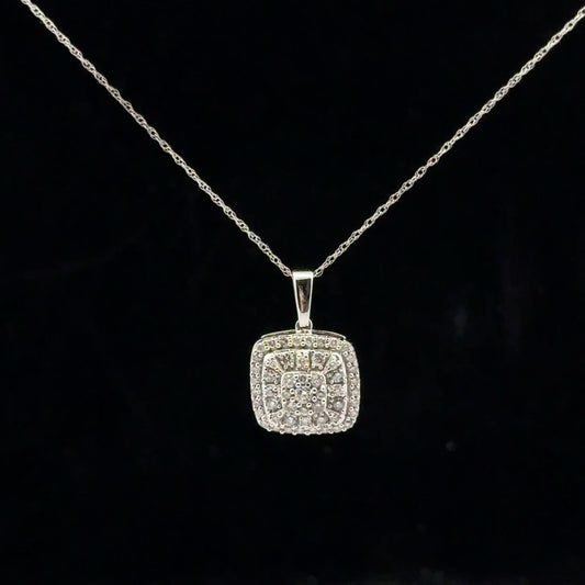 0.50ctw H/SI2 Square Halo - 10KW - Natural Diamond - 53116