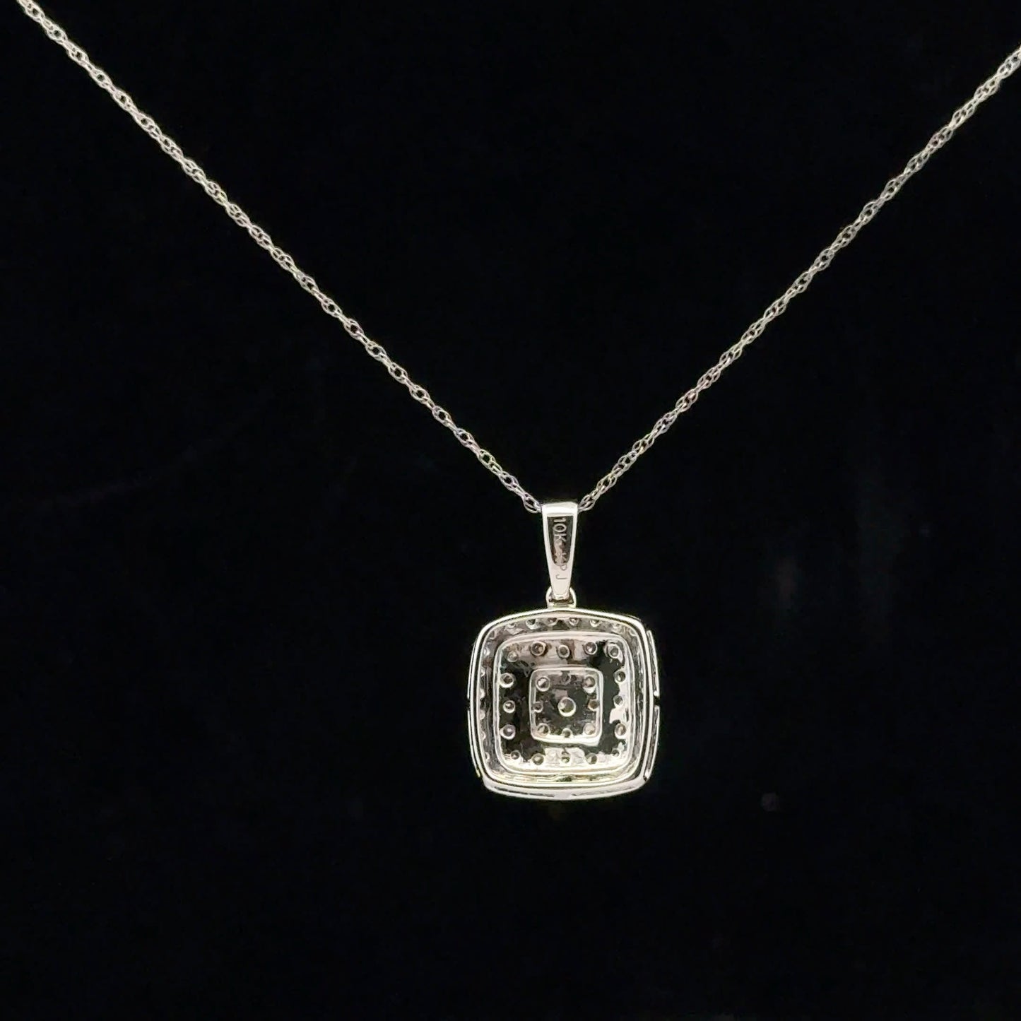 0.50ctw H/SI2 Square Halo - 10KW - Natural Diamond - 53116