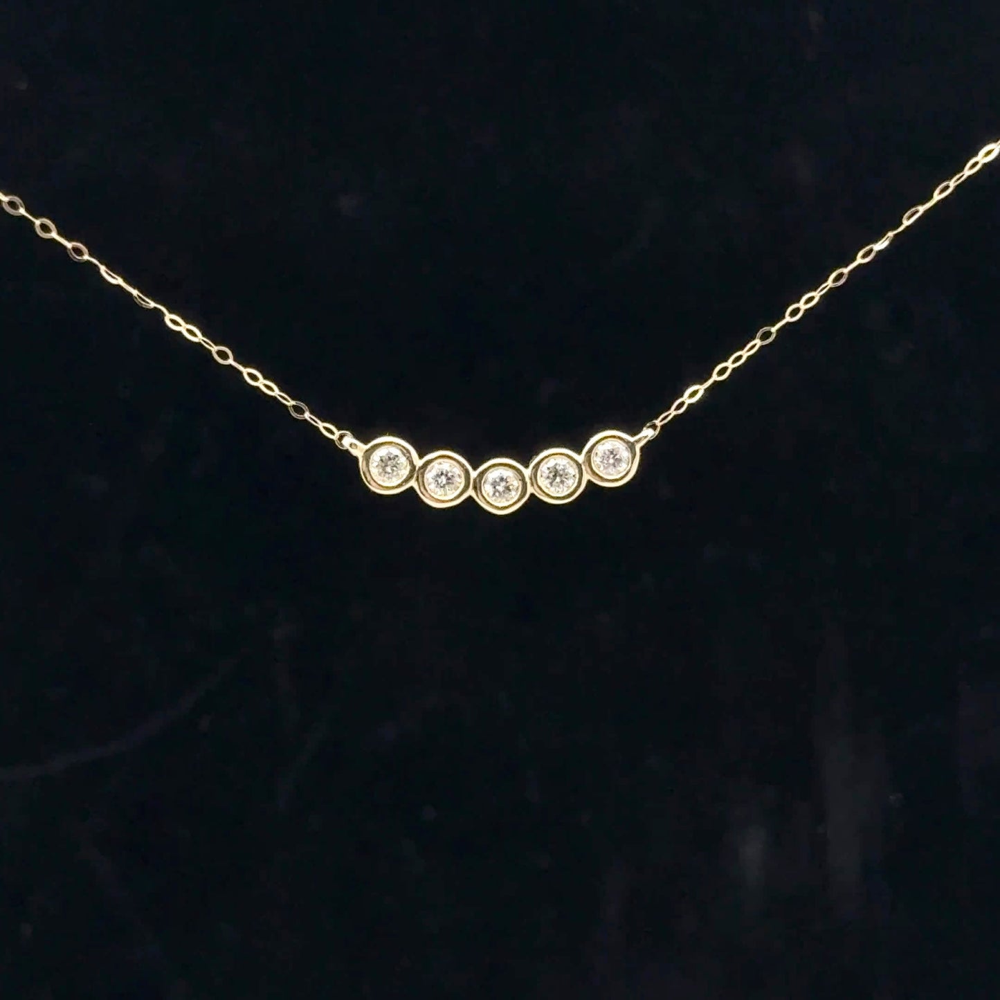 0.25ctw G/SI1 Five Bezel - 14KY - Natural Diamond - 53121