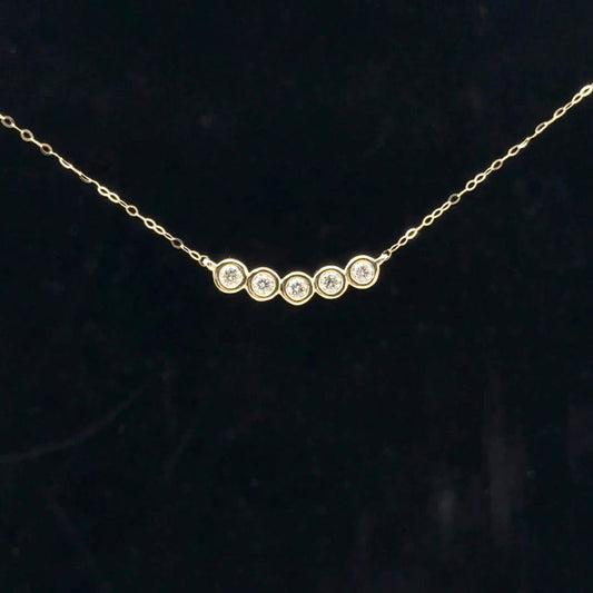 0.25ctw G/SI1 Five Bezel - 14KY - Natural Diamond - 53121