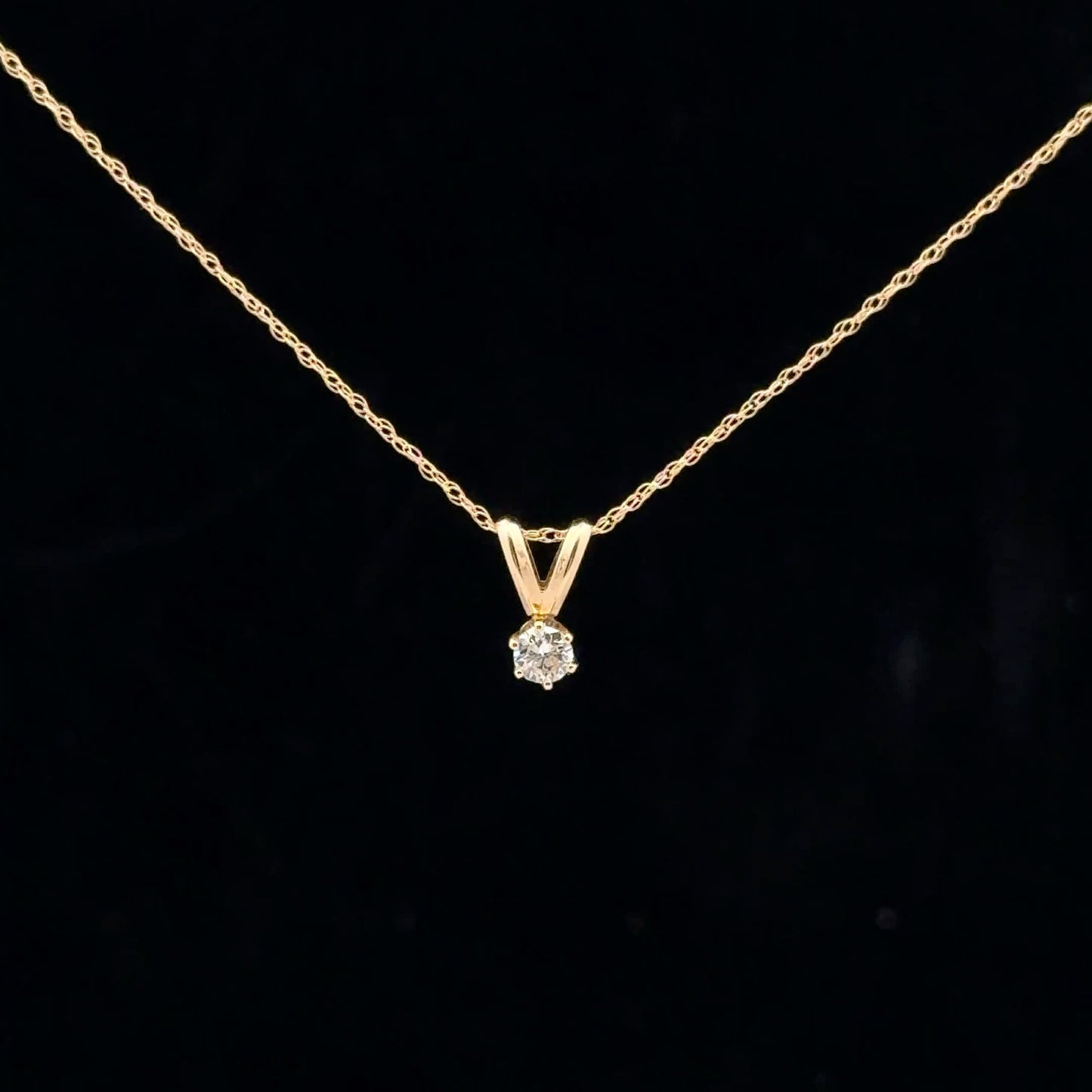 0.13ct G/VS2 Mini Solitaire - 14KY - Natural Diamond - 53127