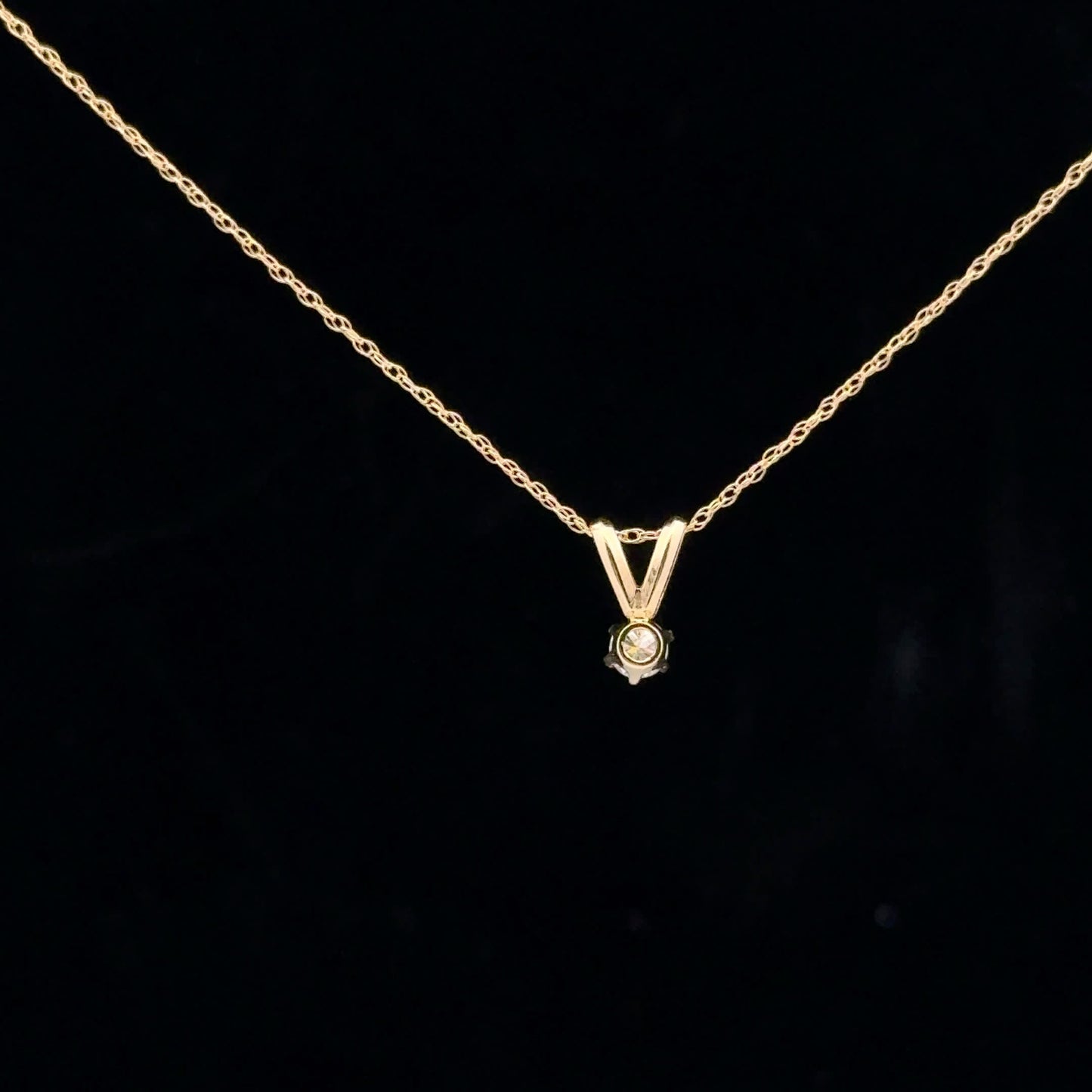 0.13ct G/VS2 Mini Solitaire - 14KY - Natural Diamond - 53127