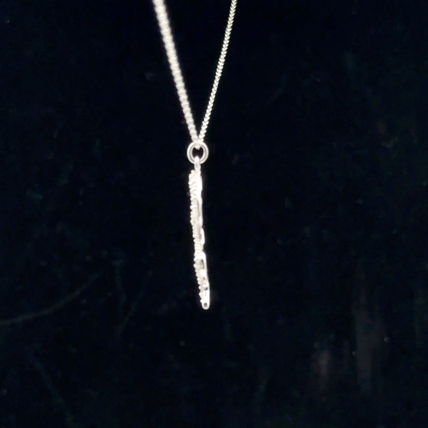 0.22ctw H/I1 Snake Necklace - 14KW - Natural Diamond - 53129