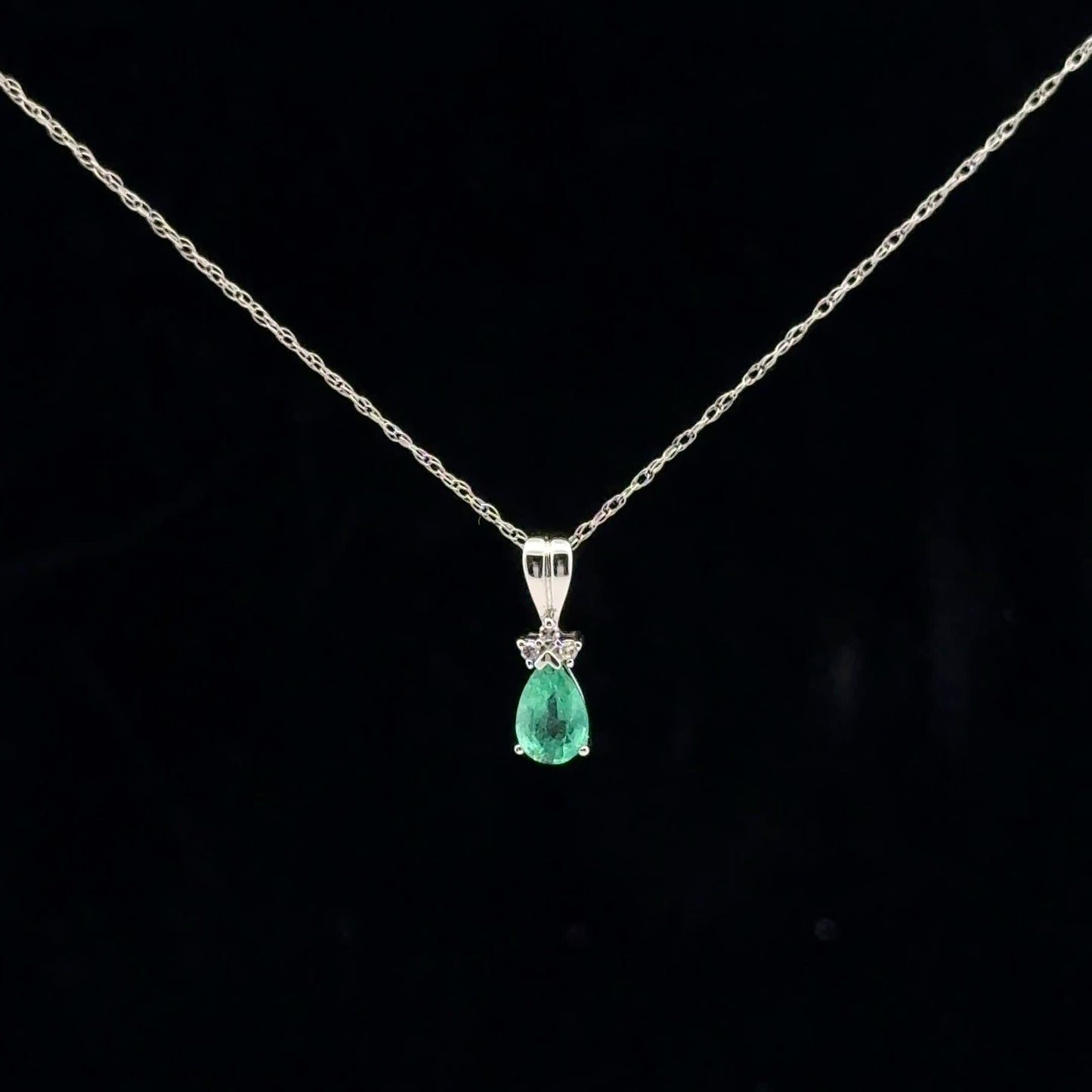 0.02ctw Dia Emerald Pear - 10KY - Natural - 53130