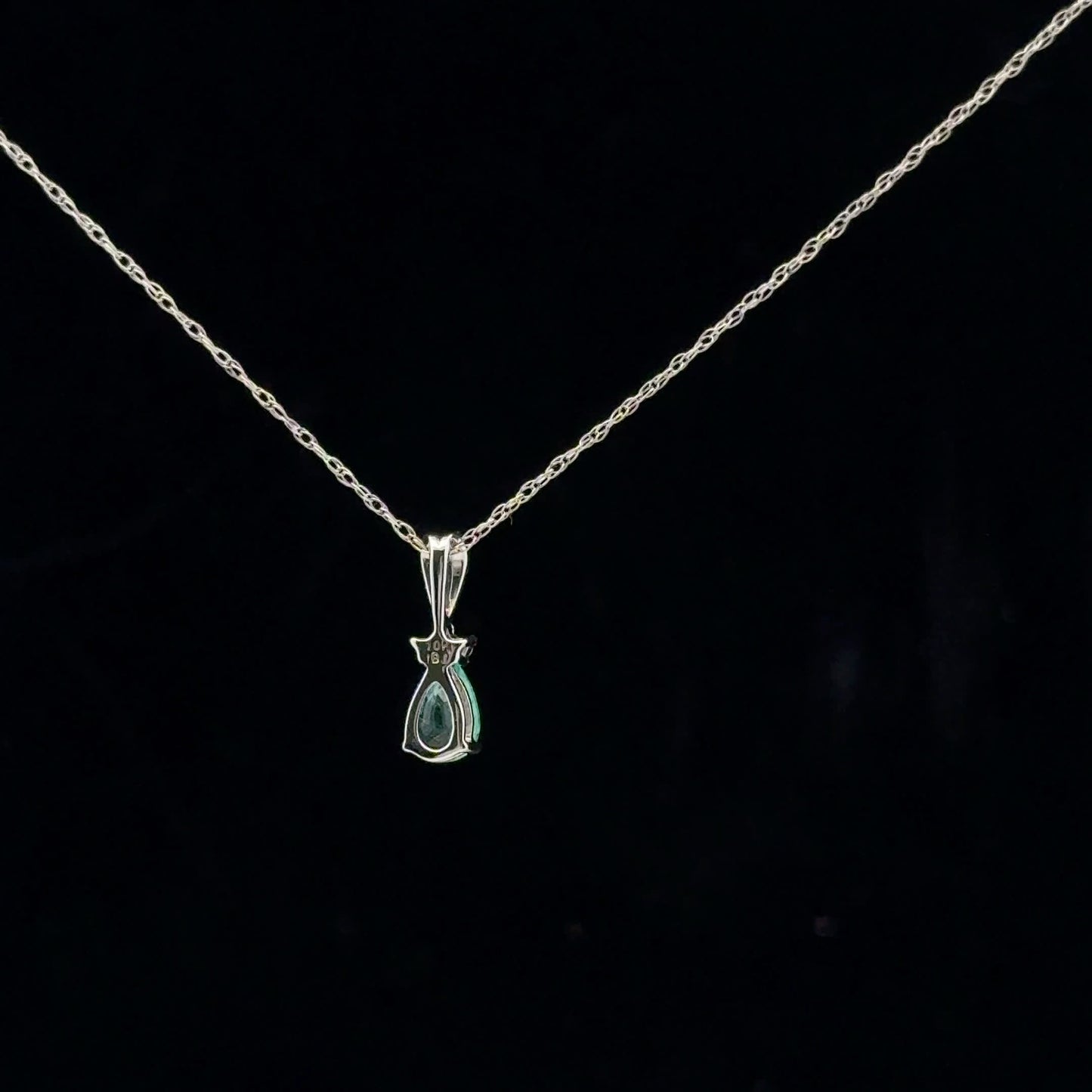 0.02ctw Dia Emerald Pear - 10KY - Natural - 53130