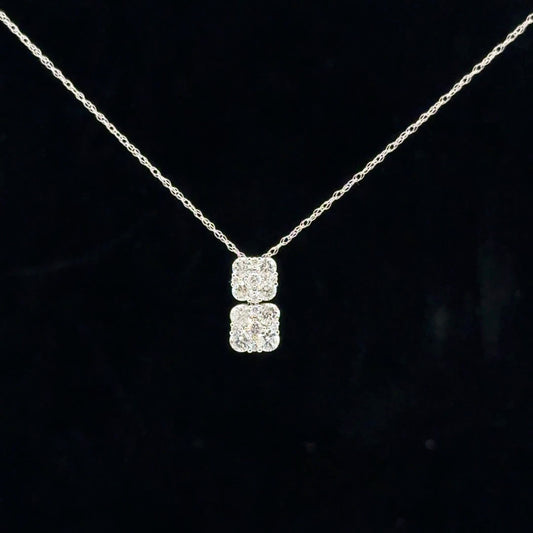 0.50ctw F/SI2 Double Drop - 14KW - Natural Diamond - 53136