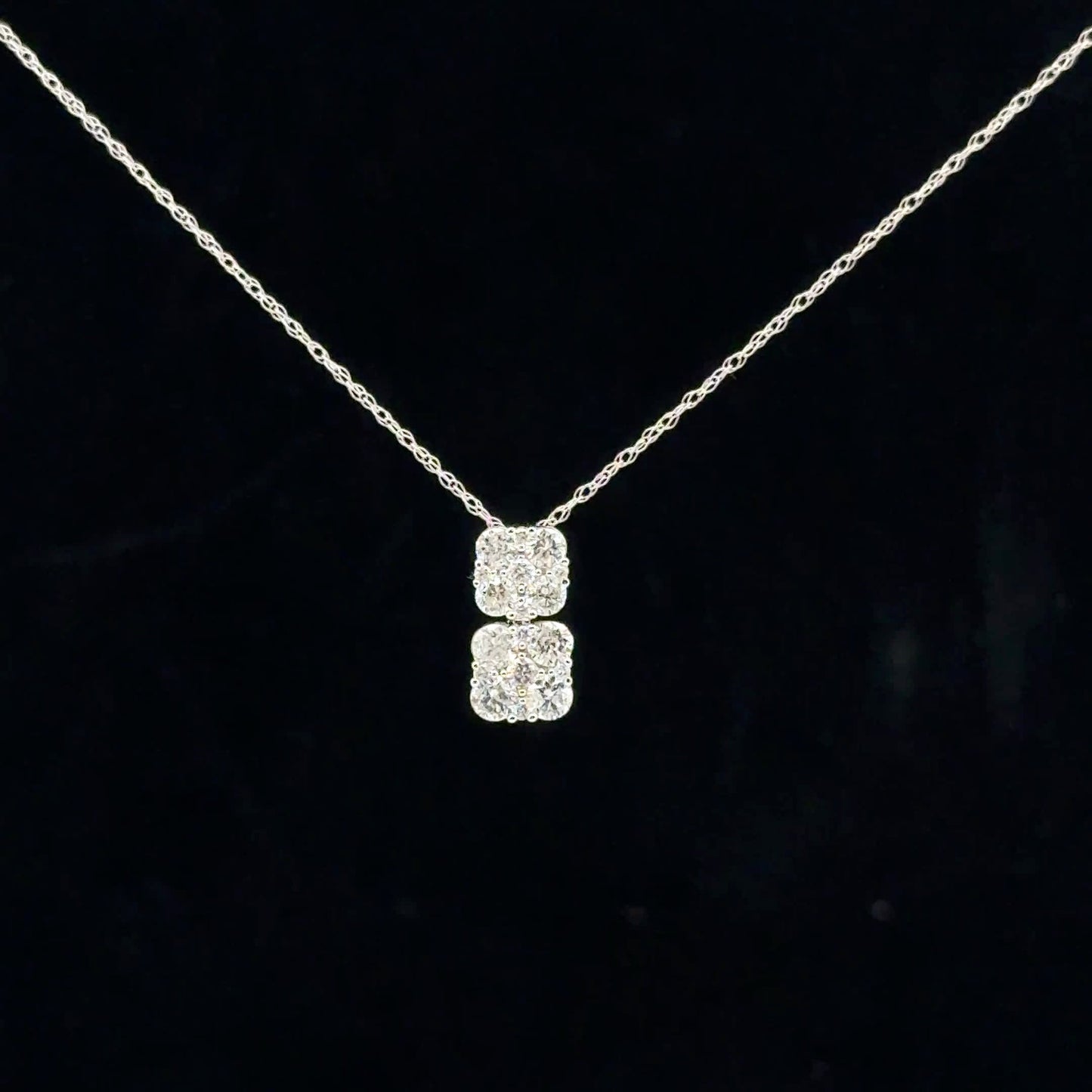 0.50ctw F/SI2 Double Drop - 14KW - Natural Diamond - 53136