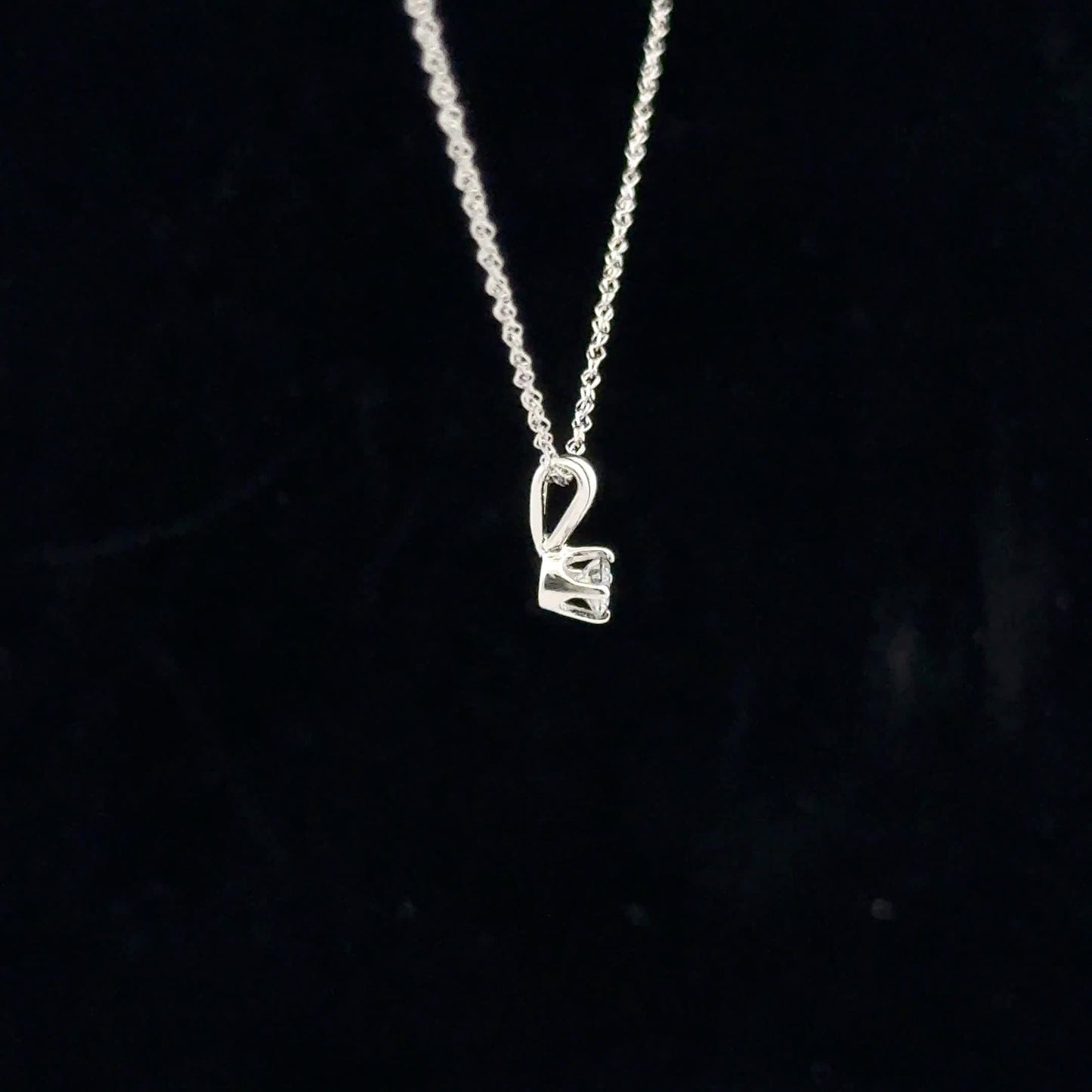 0.20ct F/VS2 Mini Solitaire - 14KW - Natural Diamond - 53137