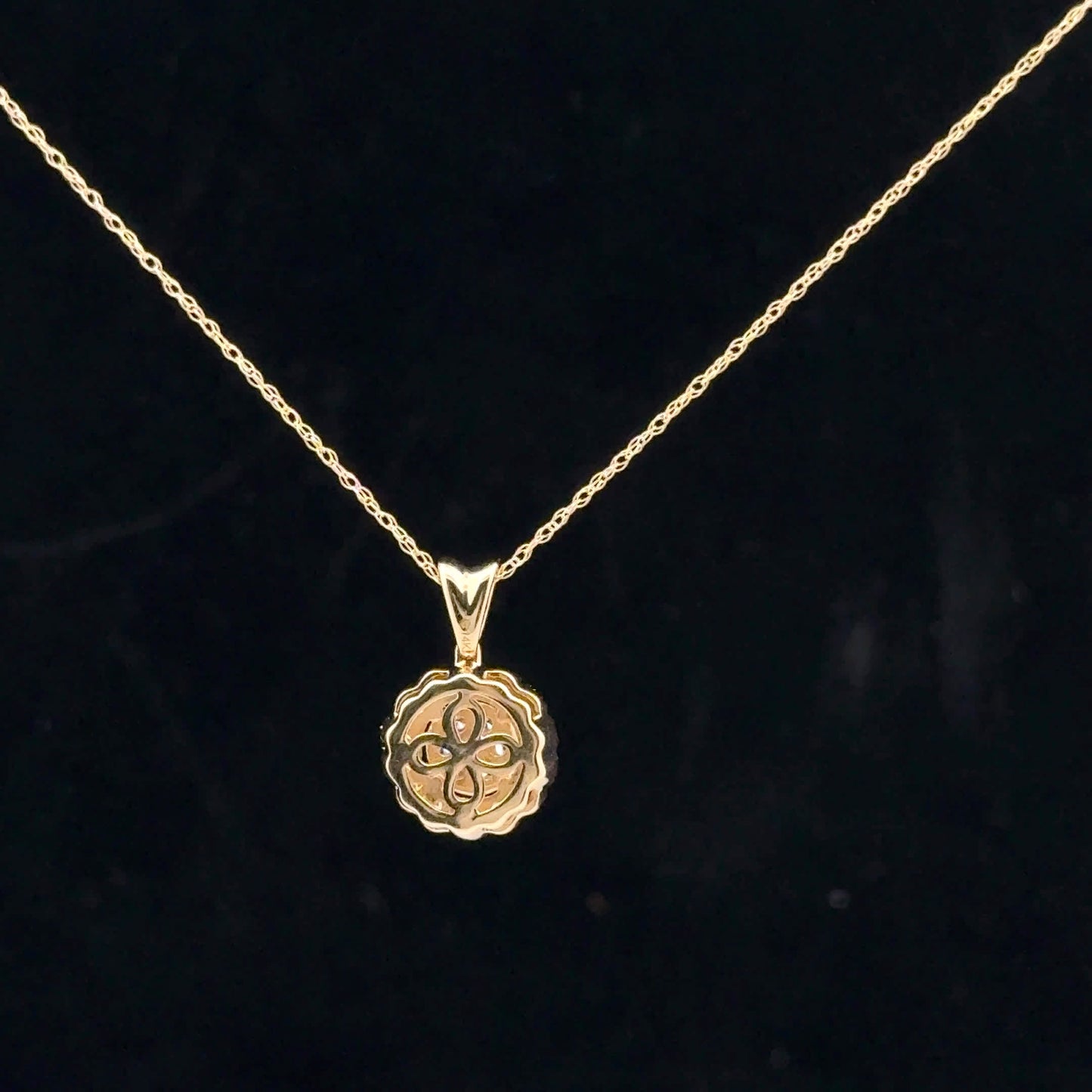 0.38ctw G/SI2 Round Halo - 14KY - Natural Diamond - 53139