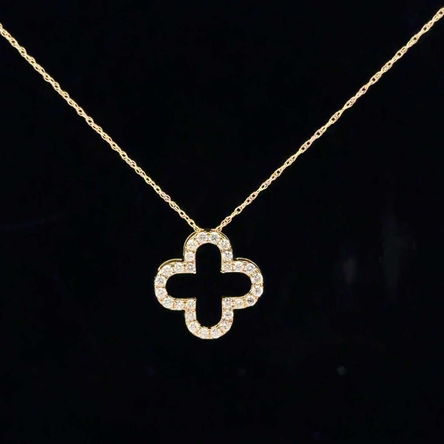0.35ctw G/I1 Four Clover - 14KY - Natural Diamond - 53145