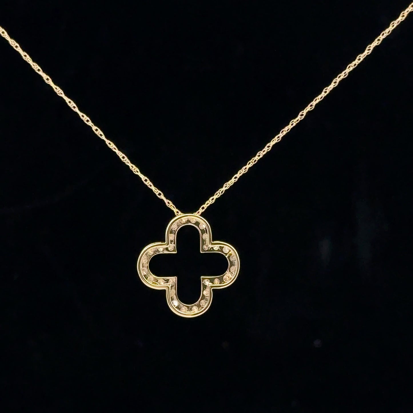 0.35ctw G/I1 Four Clover - 14KY - Natural Diamond - 53145