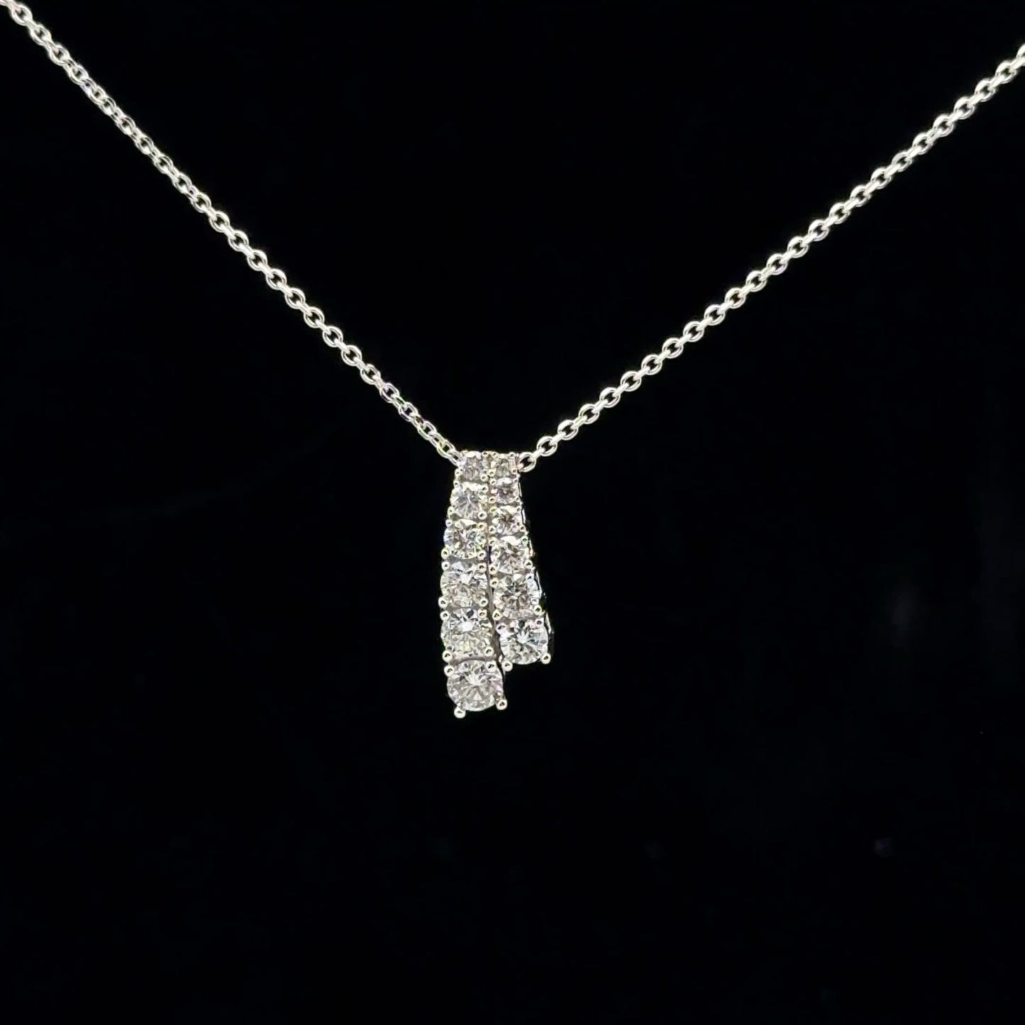 0.75ctw G/Si2 Two Row - 14KW - Natural Diamond - 53148