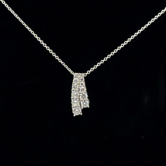 0.75ctw G/Si2 Two Row - 14KW - Natural Diamond - 53148