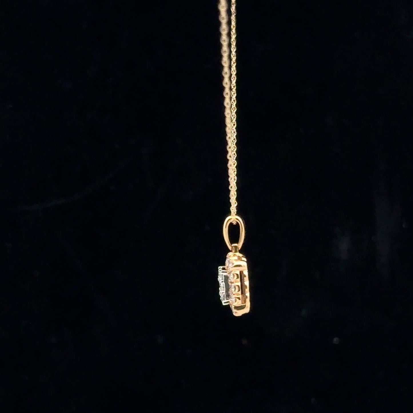 0.35ctw G/SI2 Square Halo - 14KY - Natural Diamond - 53150