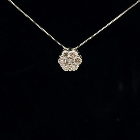 1ctw H/SI1 Seven Flower - PT900 - Natural Diamond - 53151