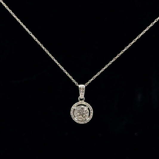 0.25ctw H/I1 Miracle Halo - 10KW - Natural Diamond - 53155