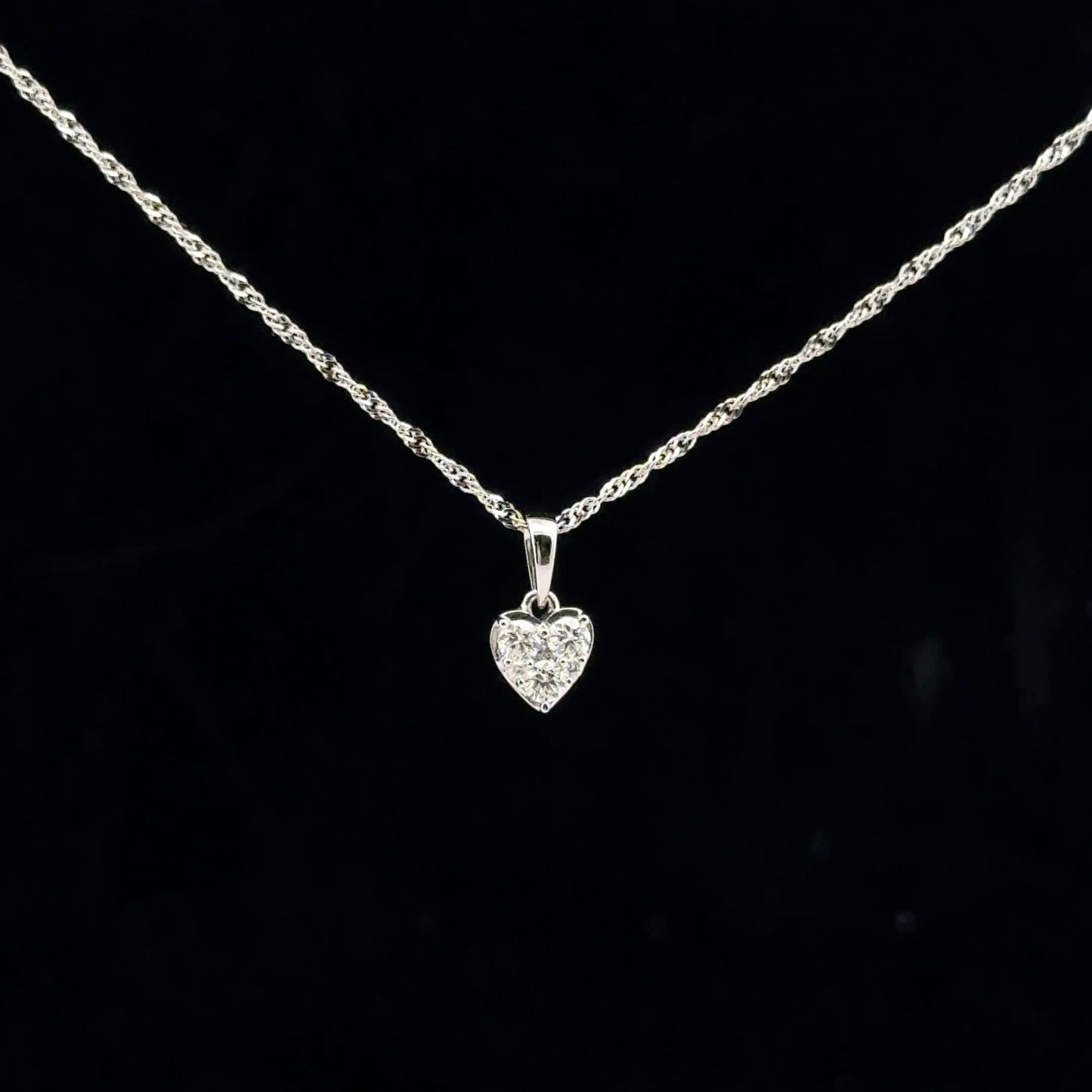 0.18ctw G/SI2 Heart - 14KW - Natural Diamond - 53156