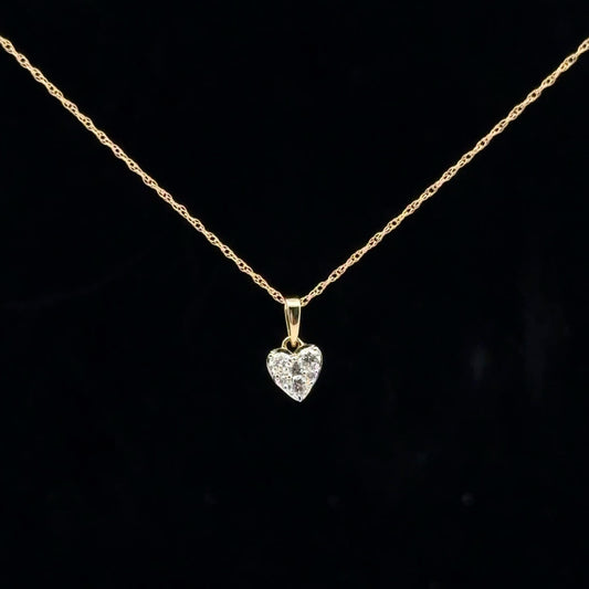 0.18ctw G/SI2 Heart - 14KY - Natural Diamond - 53157