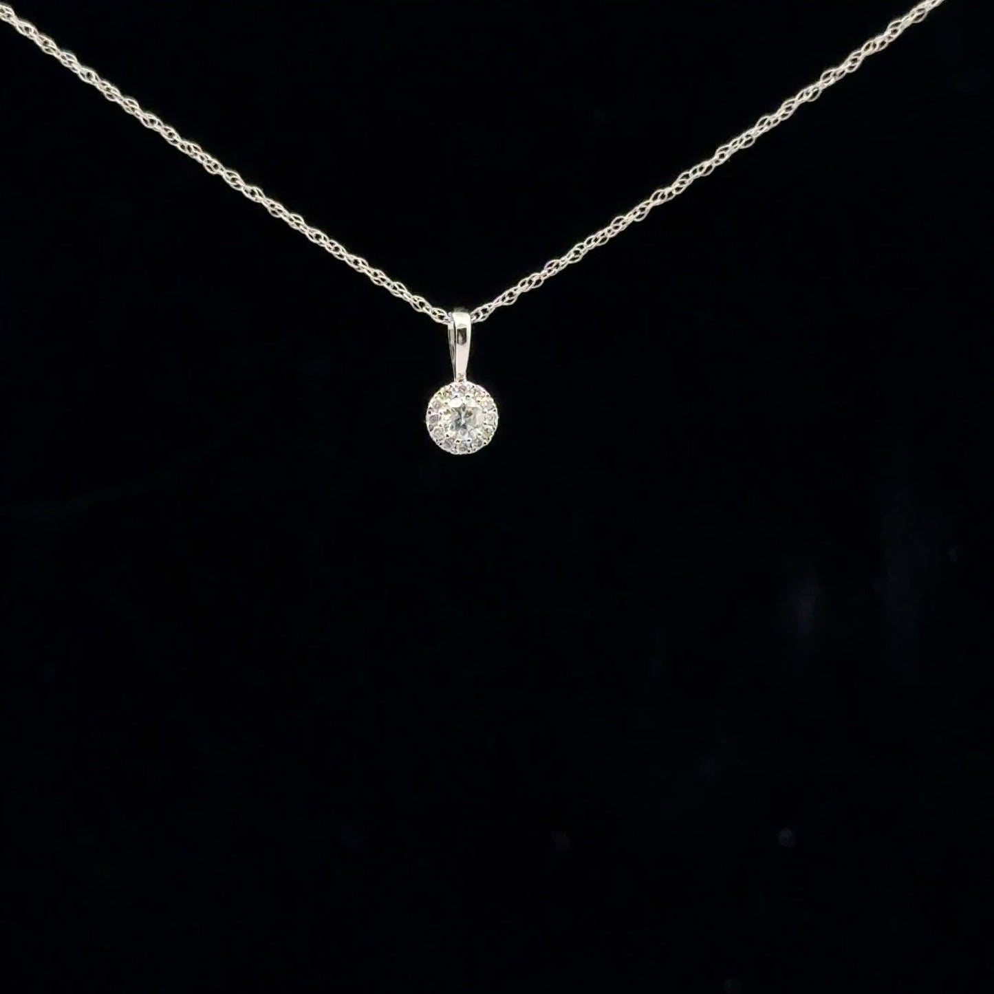 0.11ctw G/I1 Mini Halo - 14KW - Natural Diamond - 53159