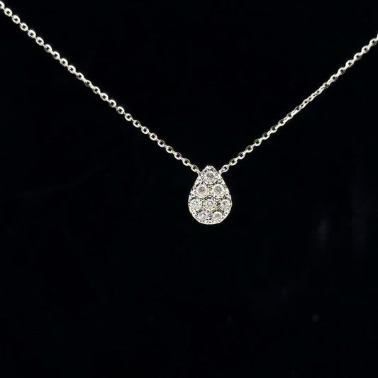 0.15ctw G/I1 Pear Halo - 10KW - Natural Diamond - 53160