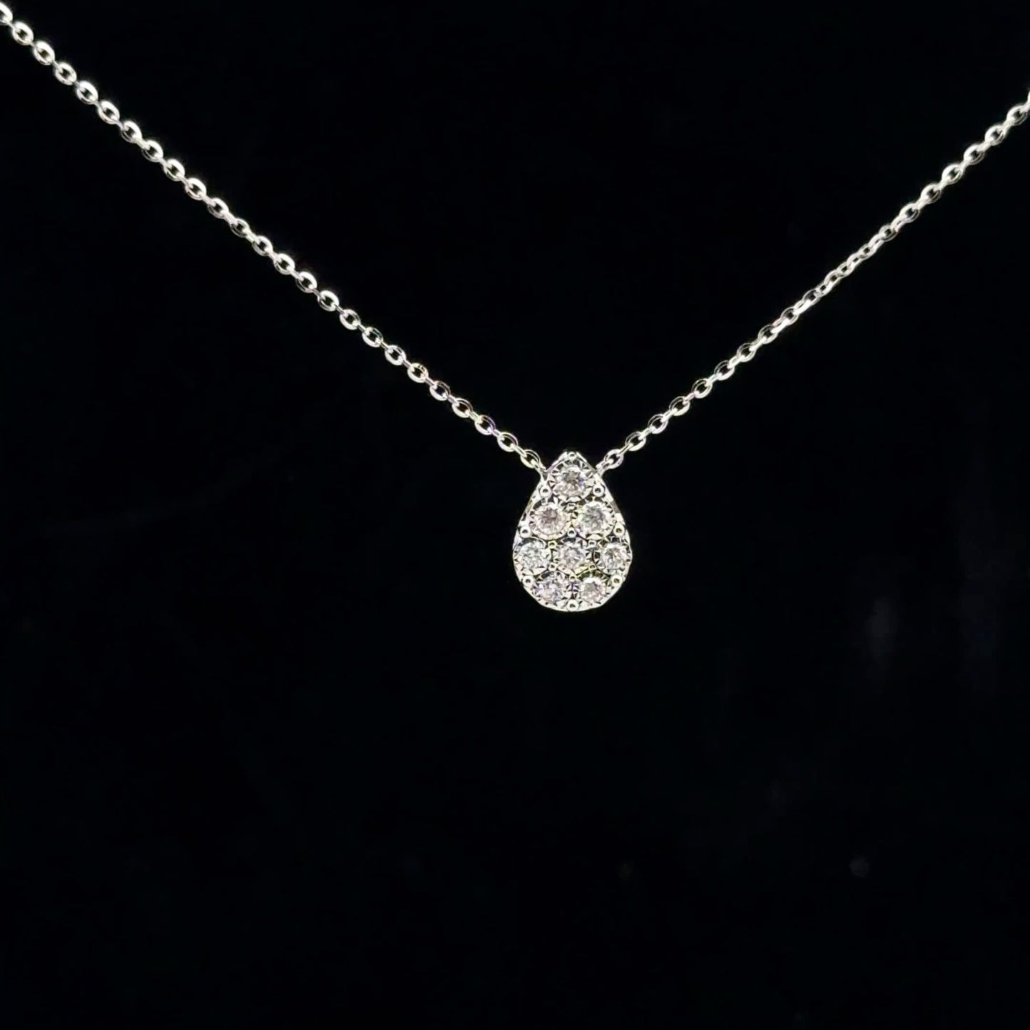 0.15ctw G/I1 Pear Halo - 10KW - Natural Diamond - 53160