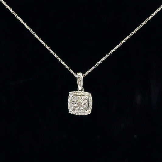 0.25ctw G/SI2 Square Miracle Halo - 10KW - Natural Diamond - 53161