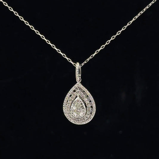 0.50ctw G/SI1 Pear Halo - 10KW - Natural Diamond - 53167