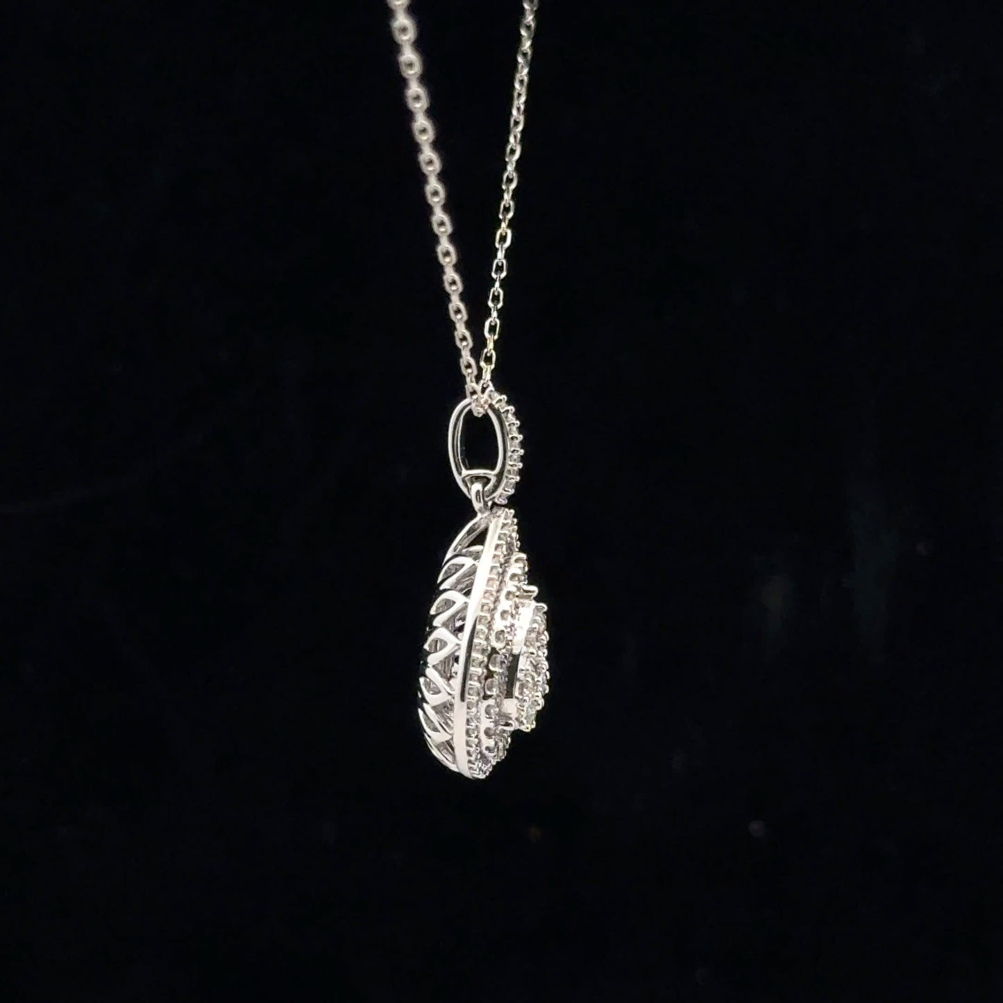 0.50ctw G/SI1 Pear Halo - 10KW - Natural Diamond - 53167