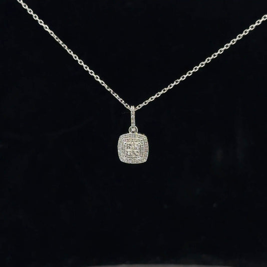 0.25ctw G/SI1 Square Halo - 10KW - Natural Diamond - 53169