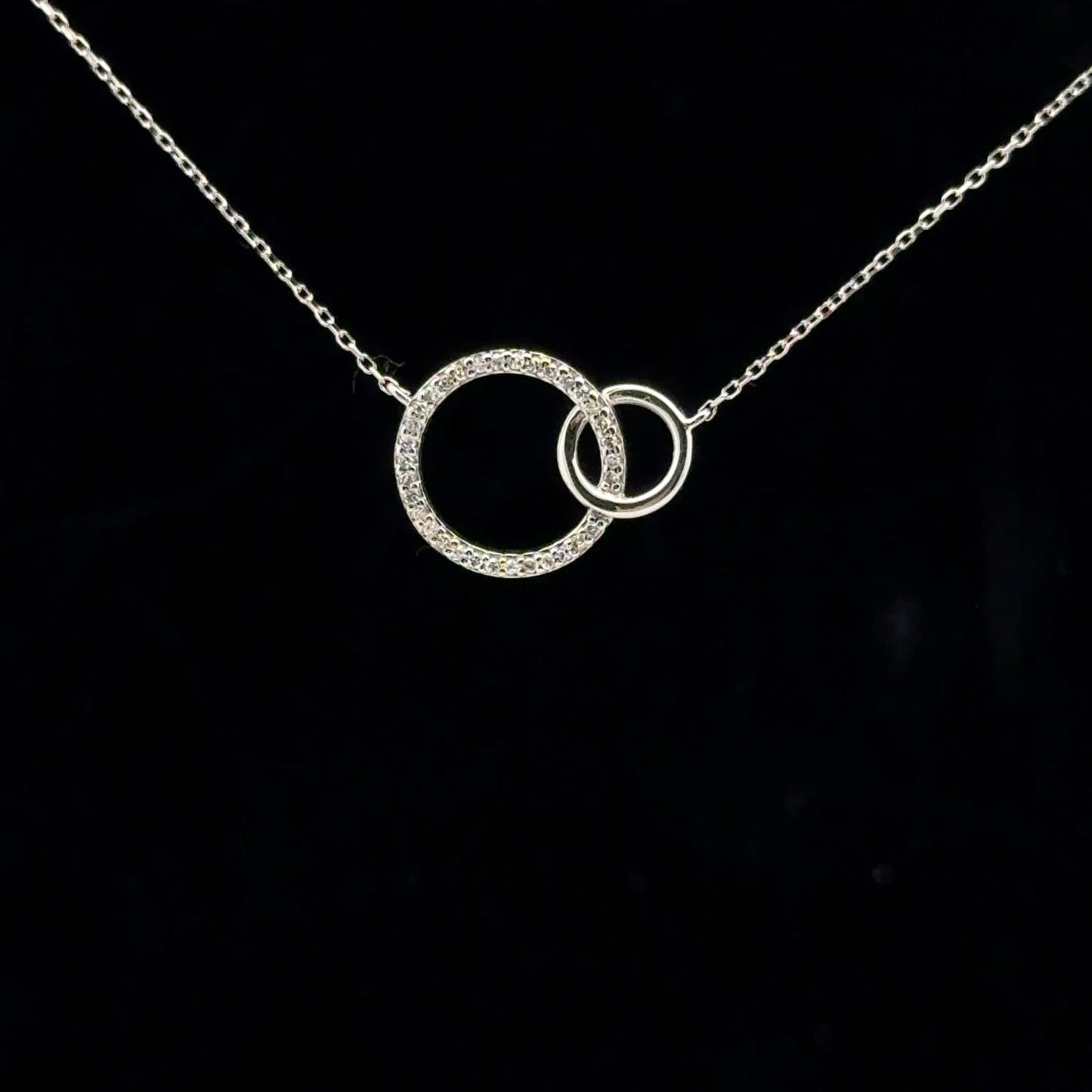 0.12ctw H/SI2 Interlocked Pendant - 14KW - Natural Diamond - 53175