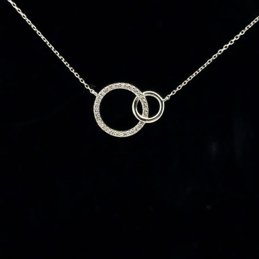 0.12ctw H/SI2 Interlocked Pendant - 14KW - Natural Diamond - 53175