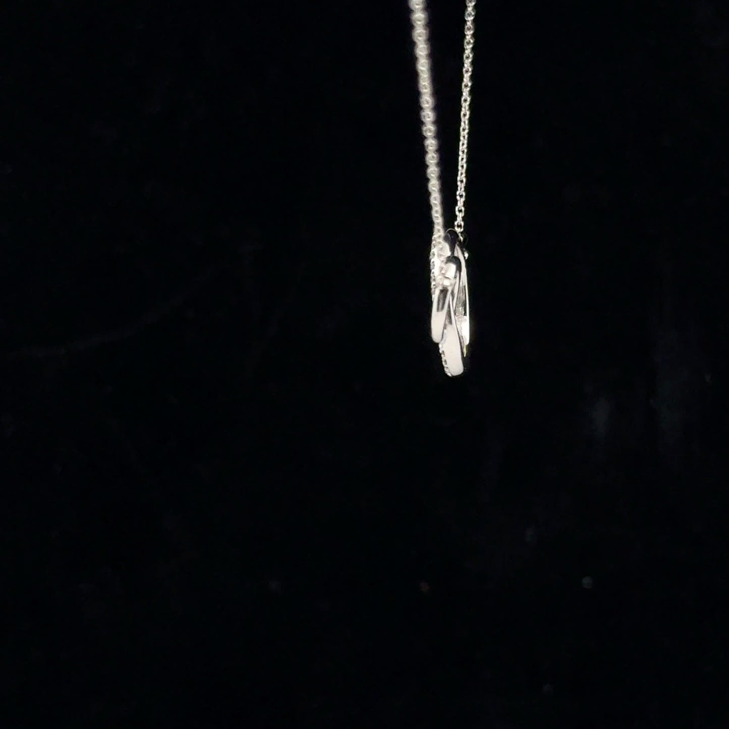 0.12ctw H/SI2 Interlocked Pendant - 14KW - Natural Diamond - 53175