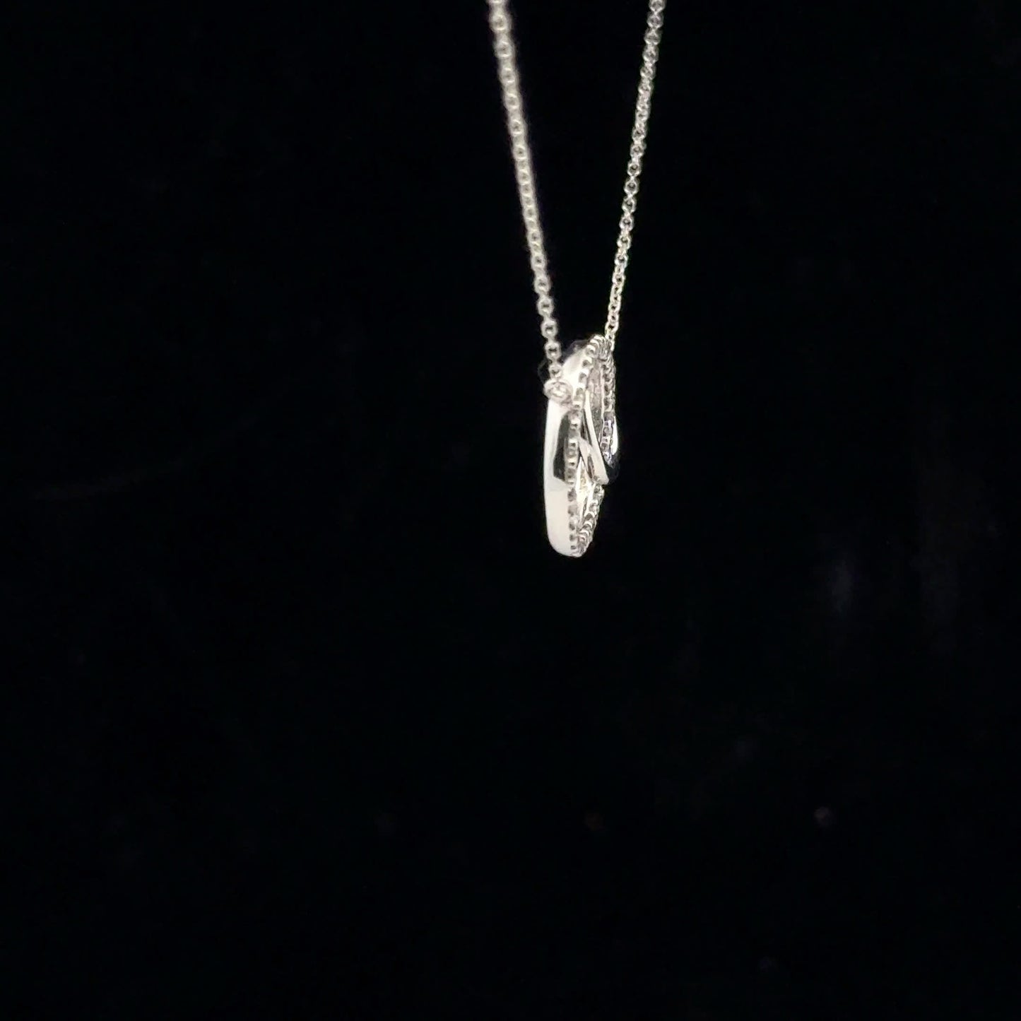 0.12ctw H/SI2 Interlocked Pendant - 14KW - Natural Diamond - 53175