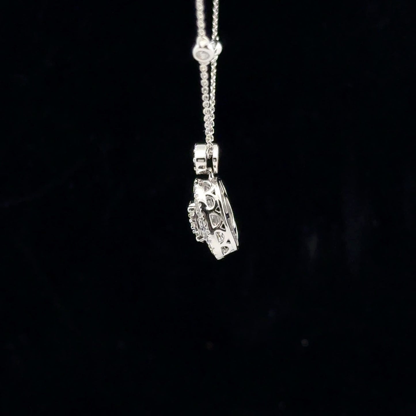 0.75ctw G/SI2 Oval Lane Pendant - 10KW - Natural Diamond - 53178